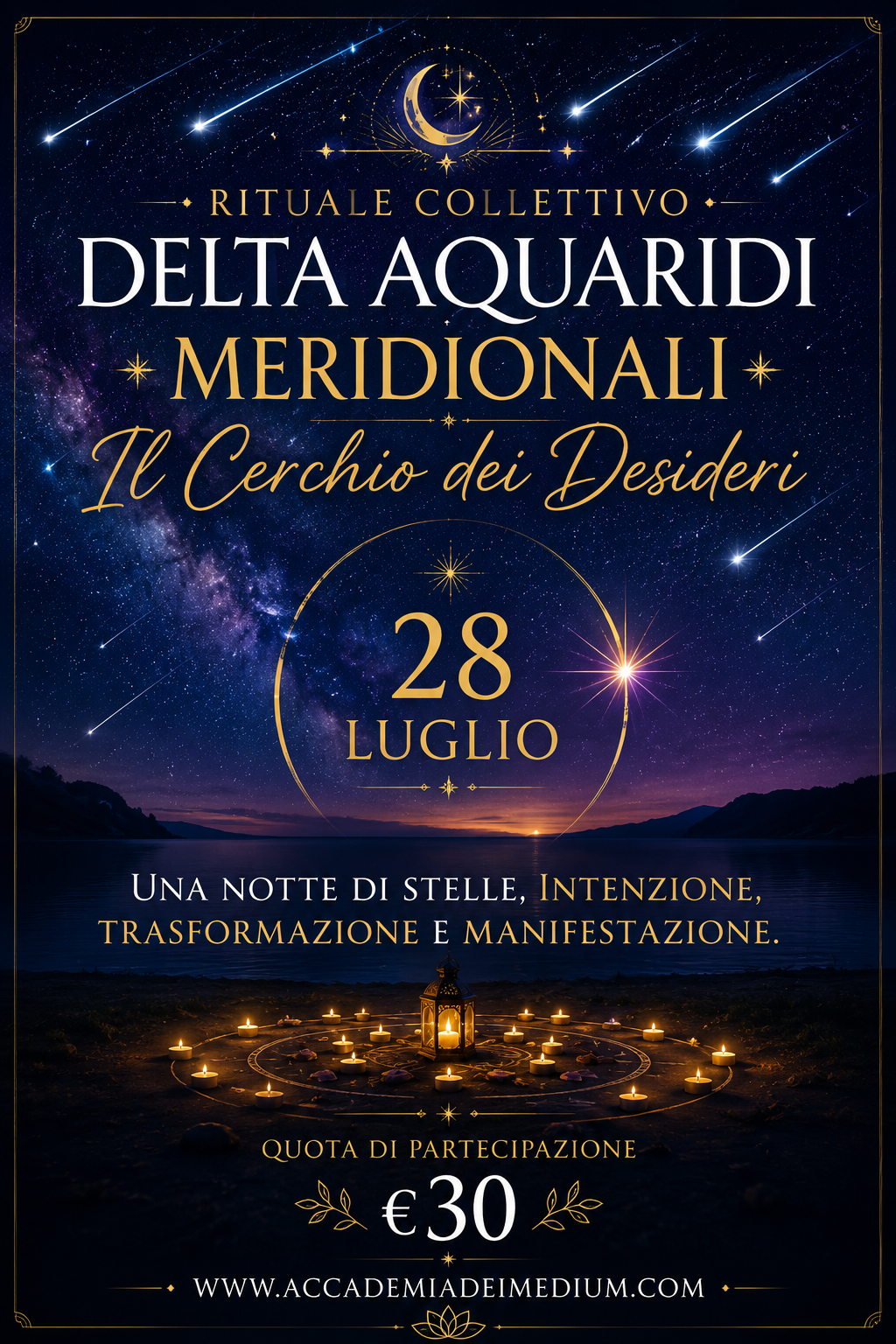 DELTA AQUARIDI MERIDIONALI ✨
IL CERCHIO DEI DESIDERI 🧞♂️