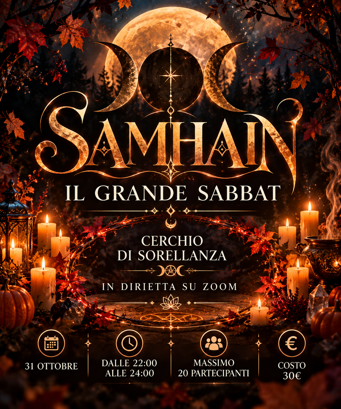 🌑🔥 SAMHAIN — IL GRANDE RITUALE DI CHIUSURA E RINASCITA